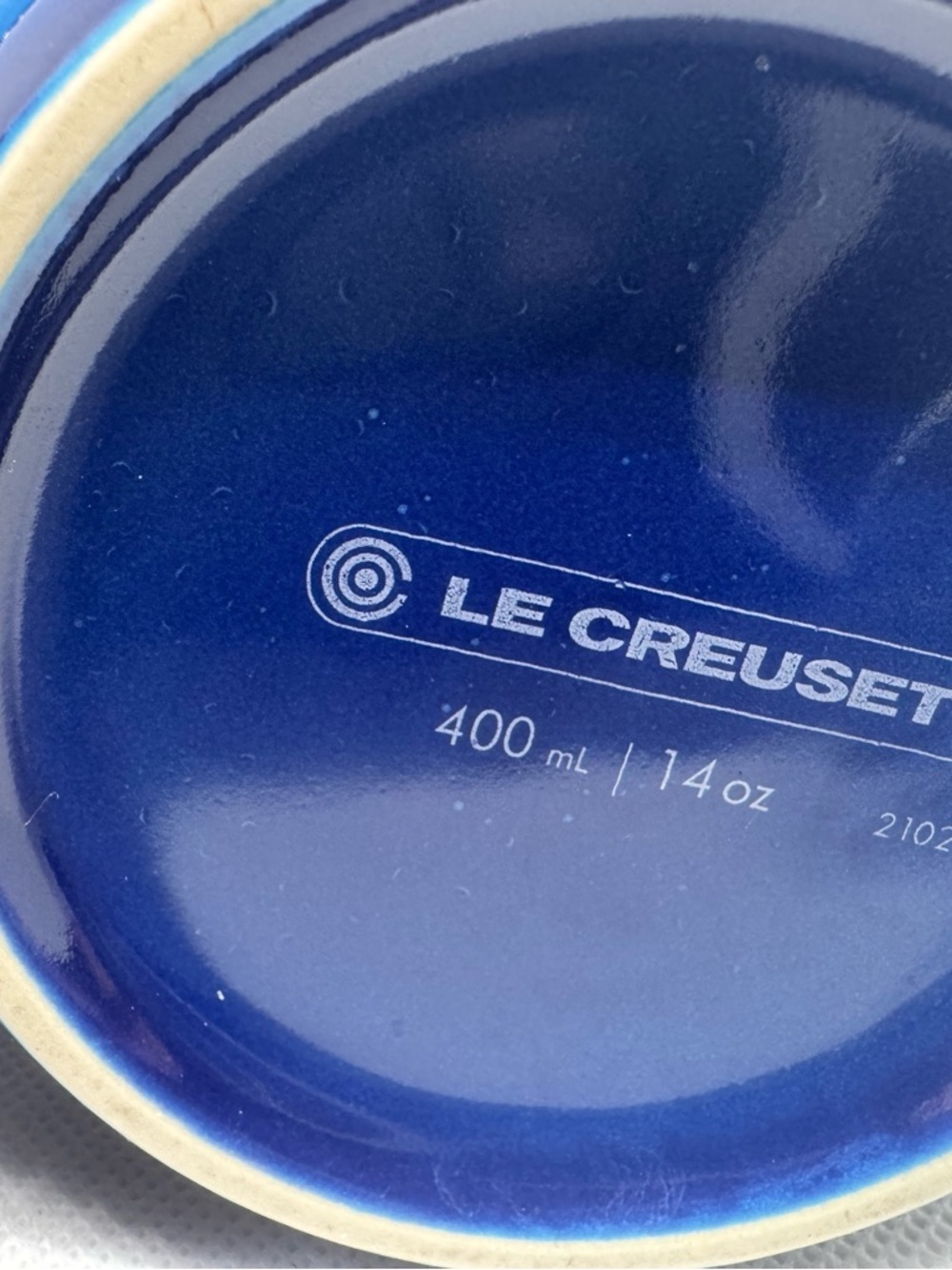 Le Creuset Blue Stoneware Mugs with Cream Interior - Set of 2 - Picture 6 of 6